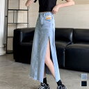 スカート スリット デニムスカート サイドスリット