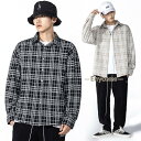 シャツ メンズ チェックシャツ カジュアルシャツ トップス 長袖 異素材 秋服 秋物