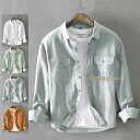 シャツ カジュアルシャツ ワークシャツ トップス 100%綿 長袖 秋服 秋物 メンズ ミリタリーファッション