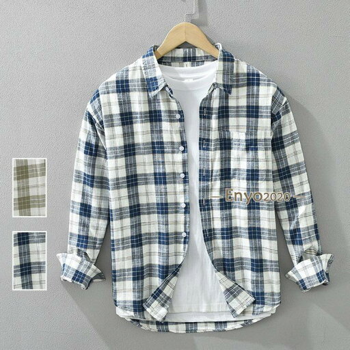 チェックシャツ 綿シャツ カジュアルシャツ 100%コットン トップス メンズ 長袖 おしゃれ 秋服 秋物 チェックシャツ 綿シャツ カジュアルシャツ 100%コットン トップス メンズ 長袖 おしゃれ 秋服 秋物