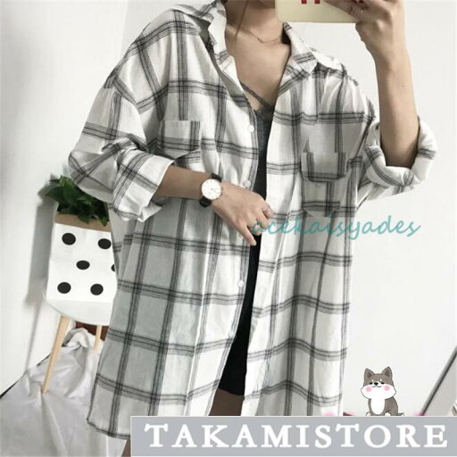 シャツ レディース ロング 長袖 チェック ブラウス ロングシャツ 夏 春服 夏服 きれいめ トップス カットソー カジュアル おしゃれ 体型カバー シャツ レディース ロング 長袖 チェック ブラウス ロングシャツ 夏 春服 夏服 きれいめ トップス カットソー カジュアル おしゃれ 体型カバー