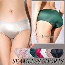 ショーツ 下着 スタンダード レディース サテン素材 シームレス 軽やか フィット感よい 女性 つるつる 可愛い オシャレ