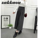 ガウチョパンツ ウエストゴム ハイウエスト ボトムス レディース オフィス 暖かい 美脚 体型カバー チェック柄 通勤 おしゃれ 秋冬 新作