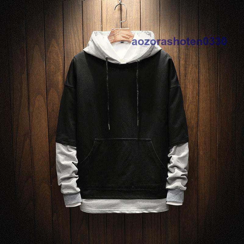 パーカー メンズ トップス 春秋冬 長袖セーター スウェット 長袖パーカー フード付き プルオーバー パーカー ゆったり シンプル カジュアル