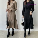 ワンピース レディース きれいめ シフォンプリーツスカート春秋 長袖 上品 ワンピース 大きいサイズ 韓国風 おしゃれ着痩せ 新品通勤結婚式 30代 40代 5...