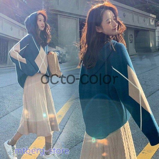 セットアップ レディース 秋冬 トップス パーカー 帽付 スカート 2点セット 可愛い きれいめ 韓国風 オシャレ ニットセット ゆったり 大きいサイズ セットアップ レディース 秋冬 トップス パーカー 帽付 スカート 2点セット 可愛い きれいめ 韓国風 オシャレ ニットセット ゆったり 大きいサイズ