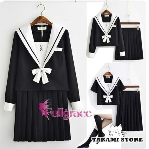 白襟 黒地 長袖 セーラー服 コスプレ 半袖 セーラー服 制服 女子高生 S M L XL 2XL 大きいサイズ 3点セット 卒業式 入学式 カーディガン追加可 白襟 黒地 長袖 セーラー服 コスプレ 半袖 セーラー服 制服 女子高生 S M L XL 2XL 大きいサイズ 3点セット 卒業式 入学式 カーディガン追加可