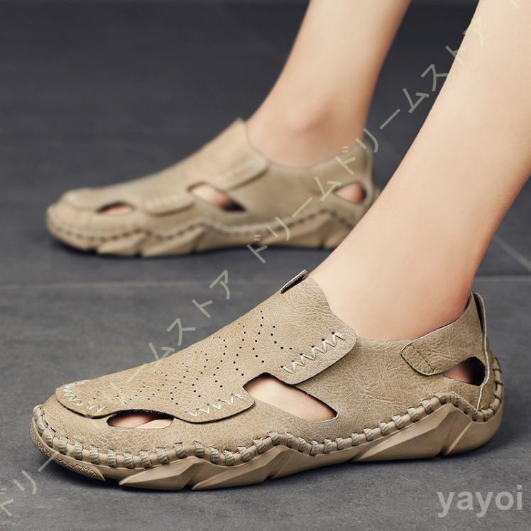 サンダル ビジネス メンズ 夏用サンダル ドライバーシューズ オフィスサンダル ファッション カジュアルシューズ 通気 軽量 幅広い 24-27cm 幅広 メッシュ 夏