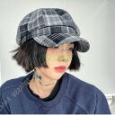 キャスケット メンズ 帽子 春 おしゃれ チェック柄 サイズ 秋冬 可愛い 小顔効果 サイズ調節 UV 対策 無地 カジュアル ハンチング帽 つば付き uvカッ...