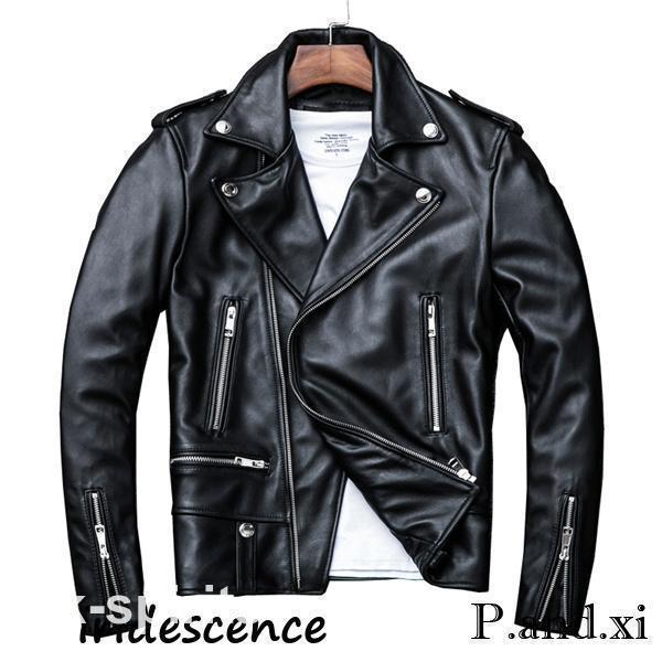 ライダースジャケット メンズ 本革 ハイネック シングル レザージャケット バイカージャケット 革ジャン 皮ジャン 本皮ジャンパー リューグーレザーズ