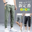 ジョガーパンツ 接触冷感 メンズ 7分丈 ショットパンツ 快適 薄手 夏 春 涼しい ズボン 通気 3TYPE 細身 速乾 吸汗 無地 大人 シンプル 上品 ア...