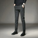 スラックス ボトムス メンズ スリム ストレッチ スーツパンツ ビジネス フォーマル ロングパンツ 無地 通勤 合わせやすい 長ズボン 秋冬