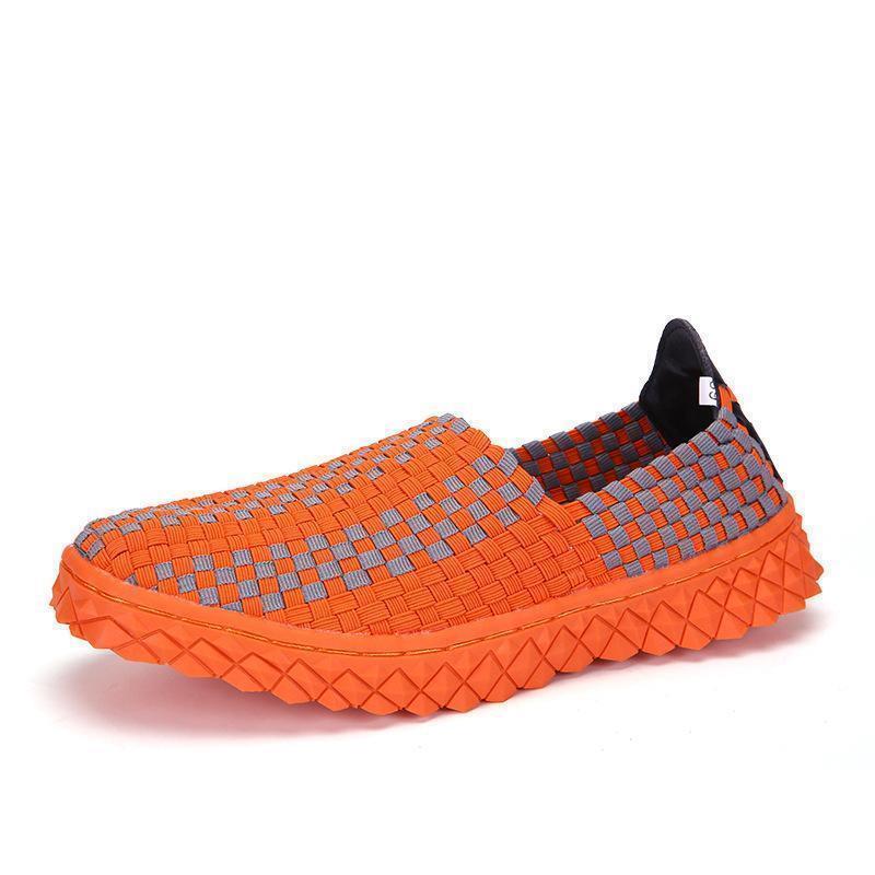 スニーカー スリッポン 編み込み エスパドリーユ メンズ レディース メッシュ編み 夏靴 通気性 男女兼..