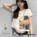 Tシャツ レディース ショート丈 夏Tシャツ 半袖 トップス