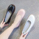 パンプス レザー ぺたんこ ローヒール フラットシューズ 甲高 痛くない 幅広 ラウンドトゥ 夏 靴 長時間 歩きやすい レディース 春 フラットパンプス パン...