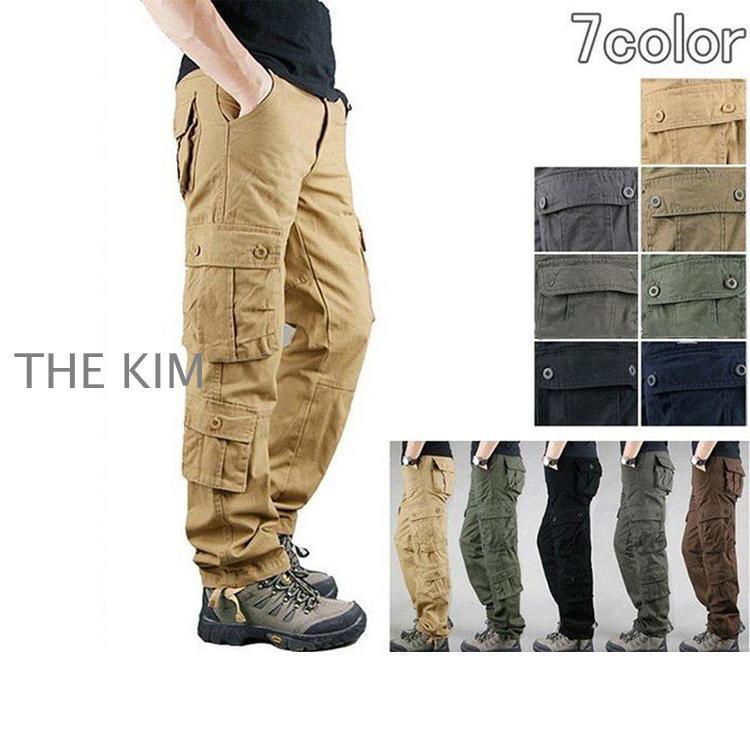 カーゴパンツ メンズ 秋冬 作業用 ミリタリーパンツ メンズ カラーパンツ ポケット 便利 ミリタリー カーゴパンツ スウェットパンツ