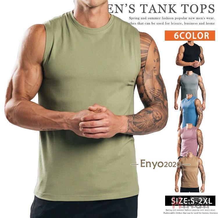 タンクトップ 肌着 メンズ 筋トレ ノースリーブ スポーツウェア ジム ダイエット 夏 夏服 トップス ラ..