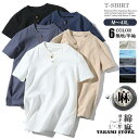 Tシャツ メンズ 半袖 トップス 半袖Tシャツ Vネック 綿麻 ティーシャツ 夏服 メンズファッション 夏物