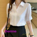 ワイシャツ 半袖 レディース ブラウス シャツ 半袖シャツ レディース トップス 事務服 ブラウス おしゃれ 襟付き ブラウス ワイシャツ 通勤 通学 就活 細...