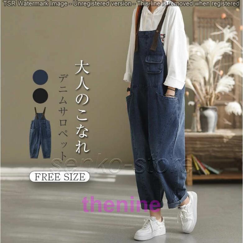 カラー：ブルー　黒※ モニターの発色の具合により実際の商品と色が異なる場合がございます。サイズ（cm） L:ヒップ128　ウエスト114　モモ幅38　裾幅20　総丈（サスペンダー丈含め）134　体重52.5-75kg※サイズは平置き、メジャー採寸を行っております。1-3cmの誤差がある場合があります。予めご了承下さいませ。素材 コットン100%生地の厚さ 普通伸縮性 なし生産国 中国