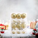 クリスマスボールオーナメント24個、透明装飾ボール、クラフトクリスマスツリーペンダント、クリスマスツリーボールセット、パーティー、ホリデー用 , クリ 冬