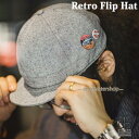 フリップキャップ キャップ メンズ レディース 帽子 バッジ付き ショートバイザー ユーズド おしゃれ かっこいい 春 夏 秋 冬 大きい 小さい サイズ 調整