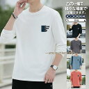 トレーナー メンズ 長袖 Tシャツ 秋 冬 スウェット ビッグシルエット ゆったり 春 秋服 インナー スポーツ プルオーバー カジュアル