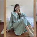 ネグリジェ 春夏秋 長袖ネグリジェ 姫風ワンピース ロング丈 レースリボン ネグリジェ ナイトロープ ルームウェア パジャマ レディース 大人可愛い オシャレ