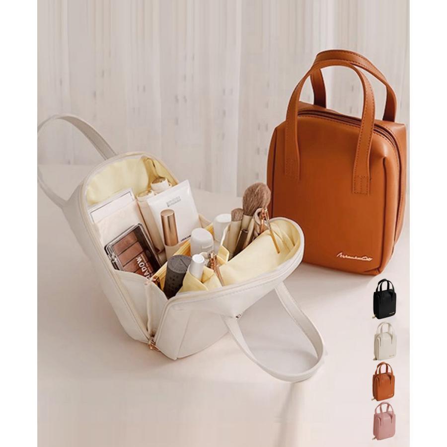 春 夏韓国コスメポーチ 縦型 化粧ポーチ大容量