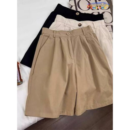 ショートパンツ ハイウエスト チノパン ハーフパンツ 無地 シンプル キュロット レディース 春夏 ショートパンツ ハイウエスト チノパン ハーフパンツ 無地 シンプル キュロット レディース 春夏