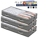特大 ベッド下収納ボックス 3個セット ベッド下収納ケース 衣装ケース 収納ボックス 衣類収納 布団ケース 収納 透明窓付 衣類収納 ベッド下収納 毛