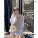 ニットベスト レディース トップス 秋冬 シャギーニット ベスト ショート丈 プルオーバー シンプル カジュアル 大きいサイズ フェミニン 秋服 冬服 韓国