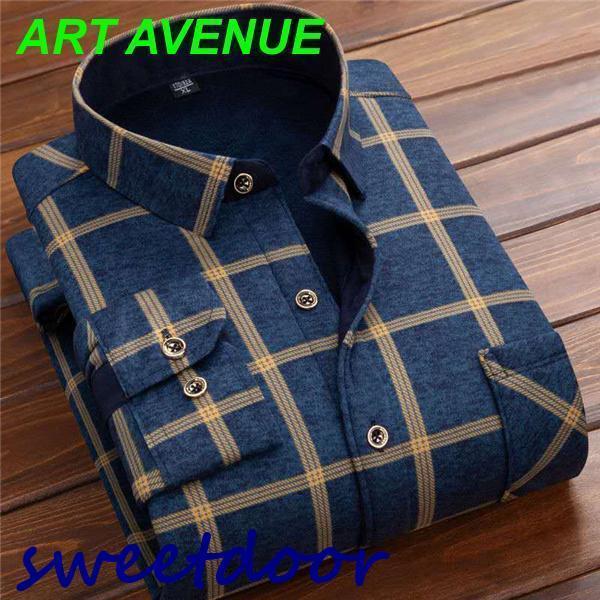 長袖シャツ ネルシャツ メンズ 裏起毛 厚手 裏ボア チェック 暖 防寒 ボタンダウン トップス シャツ カ..