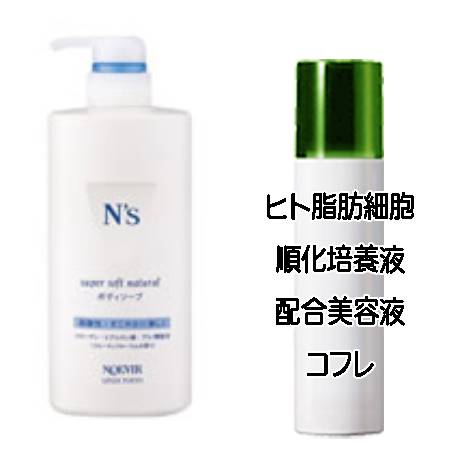 マザーズデイコフレ 送料込 ノエビア エヌズ ボディソープS(600ml) ヒト脂肪細胞美容液コフレ＜4945022074942＞