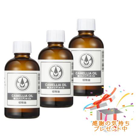 Tree of life 生活の木 植物油 椿オイル カメリアオイル 60mL 3個セット プレゼント付