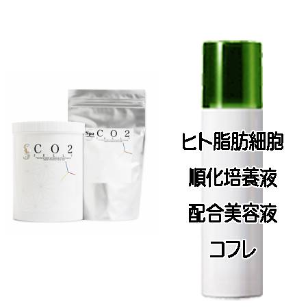 マザーズデイコフレ 送料込 スパトリートメント CO2ジェリーG(A剤(顆粒):1.8g×40包 B剤(ジェル):1250g×1個) ヒト脂肪細胞美容液コフレ＜4544877509359＞