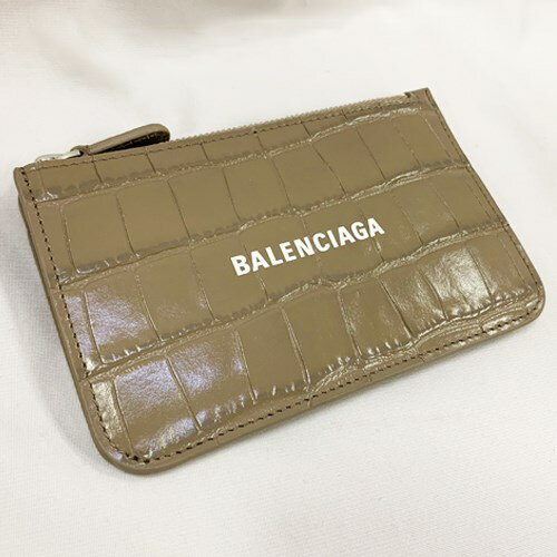 バレンシアガ 財布 小物 CASH LARGE ロング COIN カードホルダー クロコ柄 ミンクブラウン レディース 6371301LRR3 BALENCIAGA