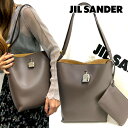 【3日間限定クーポン&最大P10倍】ジルサンダー JIL SANDER ショルダーバッグ ジップポーチ付 ミディアムバッグ レディース グレー GREY gre...