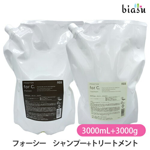 ナンバースリー プロアクション フォーシーシャンプー 3000mL トリートメント 3000g (2個セット) (国内正規品)