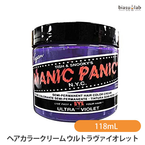 5日19時から5h限定P3倍+エントリーでP2倍 マニックパニック ヘアカラークリーム ウルトラヴァイオレット 118mL (国内正規品)