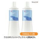 1日はP2倍+エントリーでP3倍+最大2000円OFFクーポン ウエラ ウエロキソン パーフェクト +プラス (2剤)AC2% 1000mL×2本セット (医薬部外品) (国内正規品)