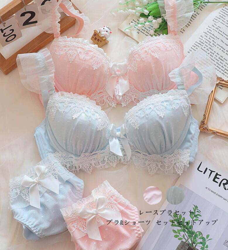 上下セット ブラセット 2点セット ブラ&ショーツ セット ブラジャー 送料無料 ブラ ショーツ bra set ..