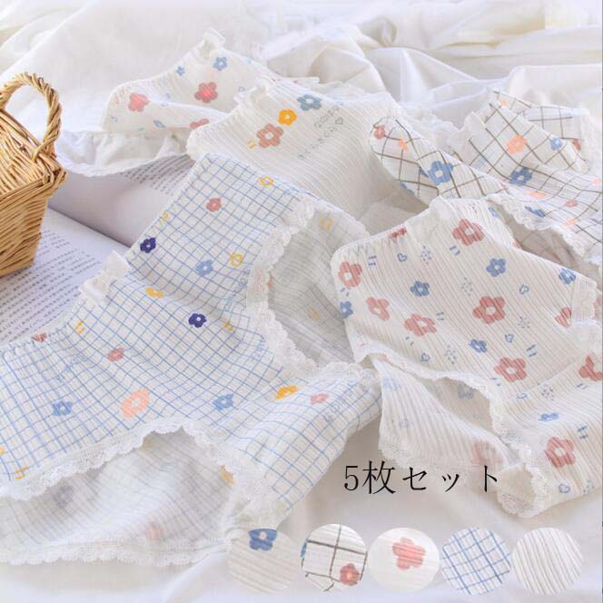 肌着 ファッション 女性下着 ショーツ セット 美尻 インナー 可愛い ショーツセット 女性用 大きいサイズ 5枚セット 快適 パンティ 少..