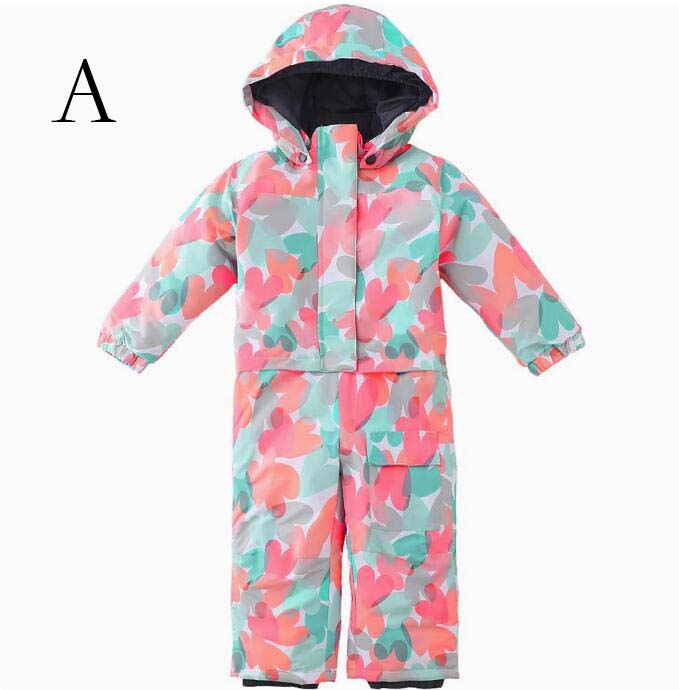 ビーバームの送料込 連体服 オールインワン 雪服 子供スノーウェア 厚手 ボードウェア 雪遊び 防寒服 スキーウェア キッズ こども用スキーウェア 防水 暖かい スノーボードウェア 男の子 女の子 可愛い スノボ スノーボード スノボー スキー スノボウェア スノボーウェア おしゃれ★激安｜アングル2