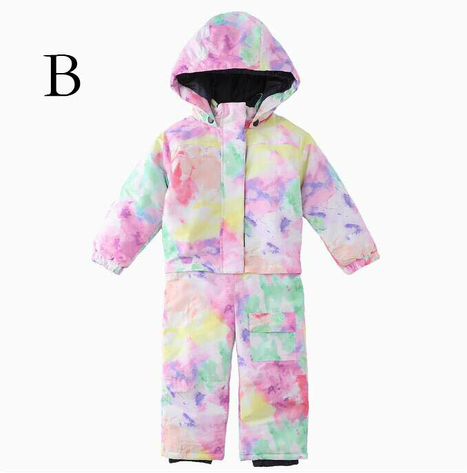 ビーバームの送料込 連体服 オールインワン 雪服 子供スノーウェア 厚手 ボードウェア 雪遊び 防寒服 スキーウェア キッズ こども用スキーウェア 防水 暖かい スノーボードウェア 男の子 女の子 可愛い スノボ スノーボード スノボー スキー スノボウェア スノボーウェア おしゃれ★激安｜アングル3