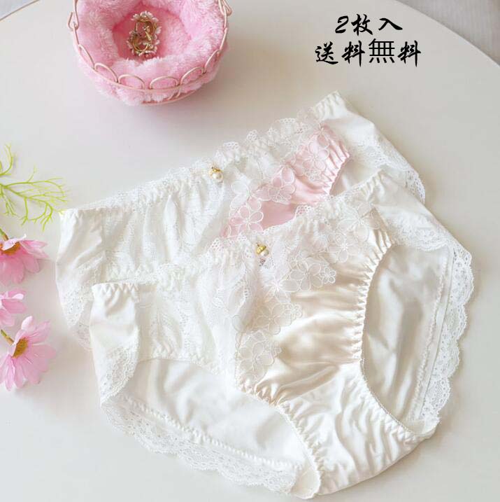 レース 通気 ショーツのみ 2枚セット 美尻 インナー 中学生 パンティ 女性下着 ショーツ セット 女性用..