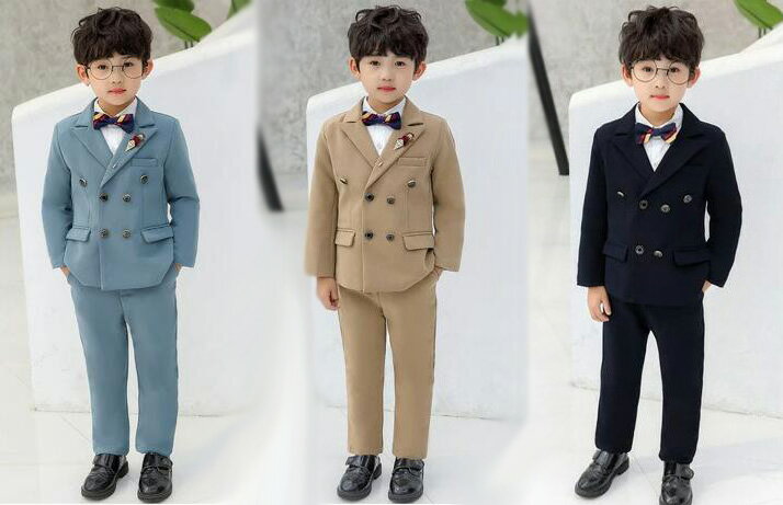 送料無料 キッズ スーツ 2点セット シャツ 子供スーツ フォーマル 上下セット スーツ 男の子スーツ キ..