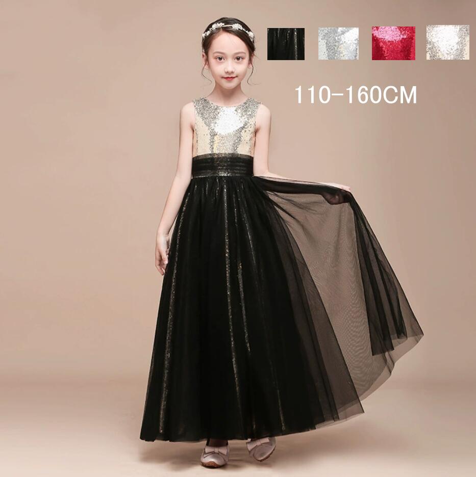 送料無料 子供ドレス ピアノ発表会 ドレス 高級感 ワンピース ジュニアドレス 女の子 キラキラ 袖なし ..