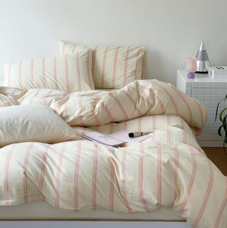 ストライプ 送料無料 布団カバーセット 縦縞柄 掛ふとんカバー3点セット 4点セット ボックスシーツ/フ..