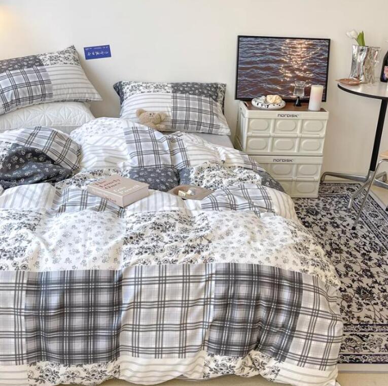 掛け布団カバー 枕カバー 寝具カバーセット 新生活 送料無料 布団カバーセット 小花柄 チェック柄 レト..